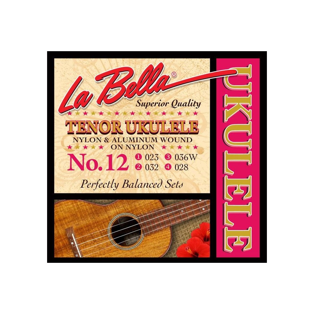 La Bella Nº12 Tenor Juego Cuerdas Ukelele