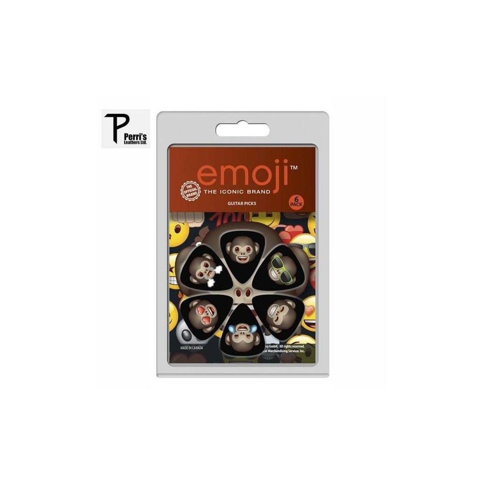 Perri's LP-EMO7 blister con 6 púas emoticones Emoji Monos
