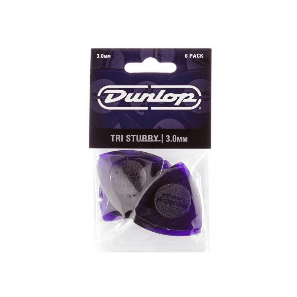 Dunlop Stubby Triangle 3,00mm Morada (Pack 6)