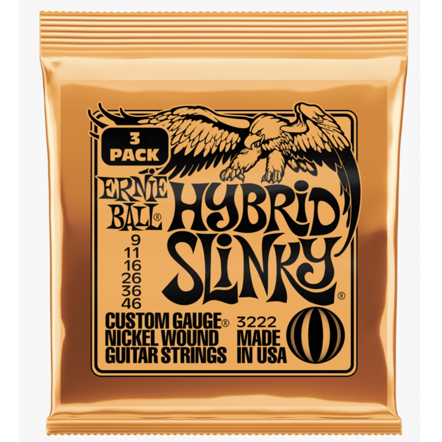 Ernie Ball 3222 Hybrid Slinky (09-46) 3 Sets