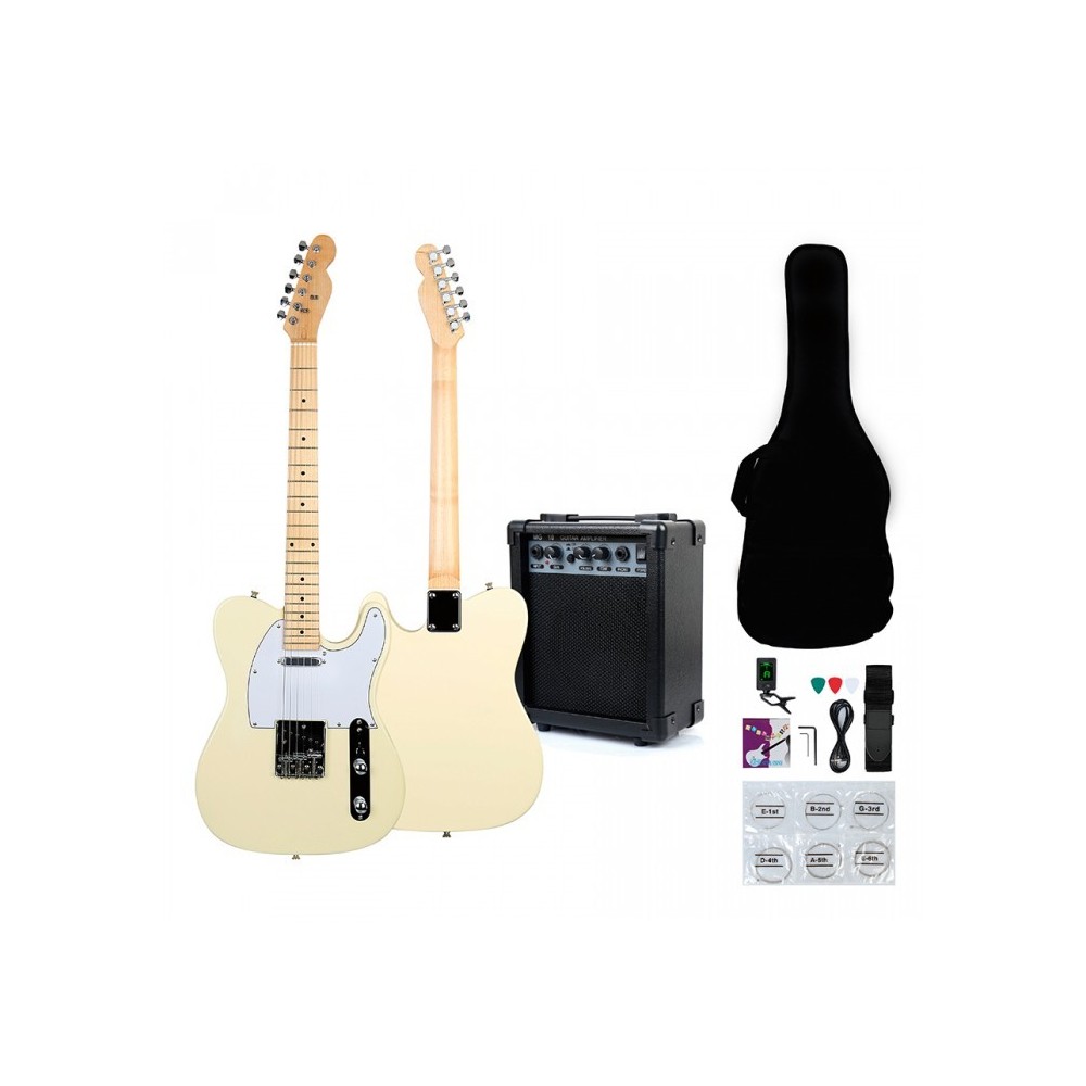 Pack guitarra eléctrica FZONE TE Crema   ampli