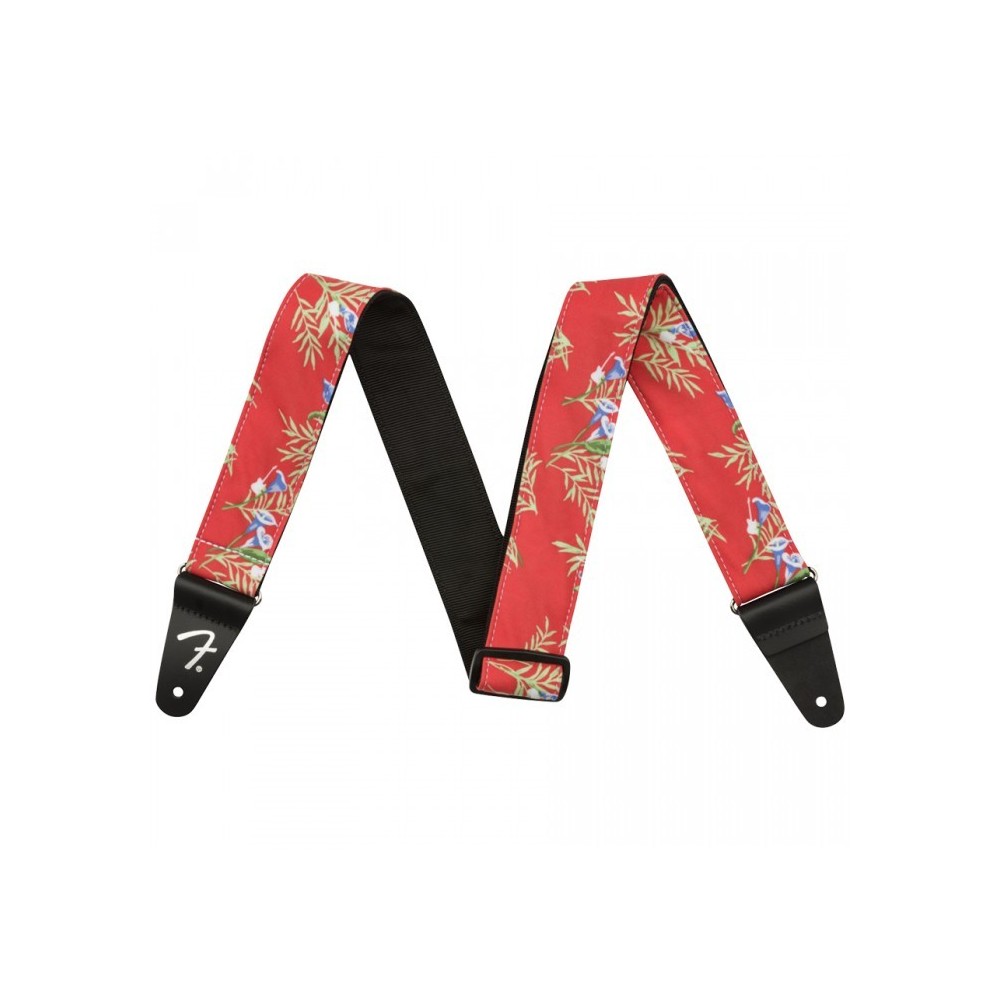 Fender Hawaiian Strap Red Floral 2