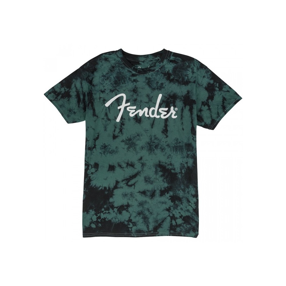 Fender Tie-Dye Logo Camiseta Azul Talla M