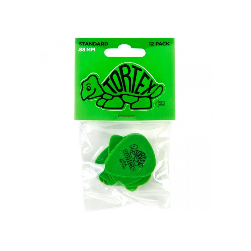 Dunlop Tortex Standard 0,88mm Verde (Pack 12)