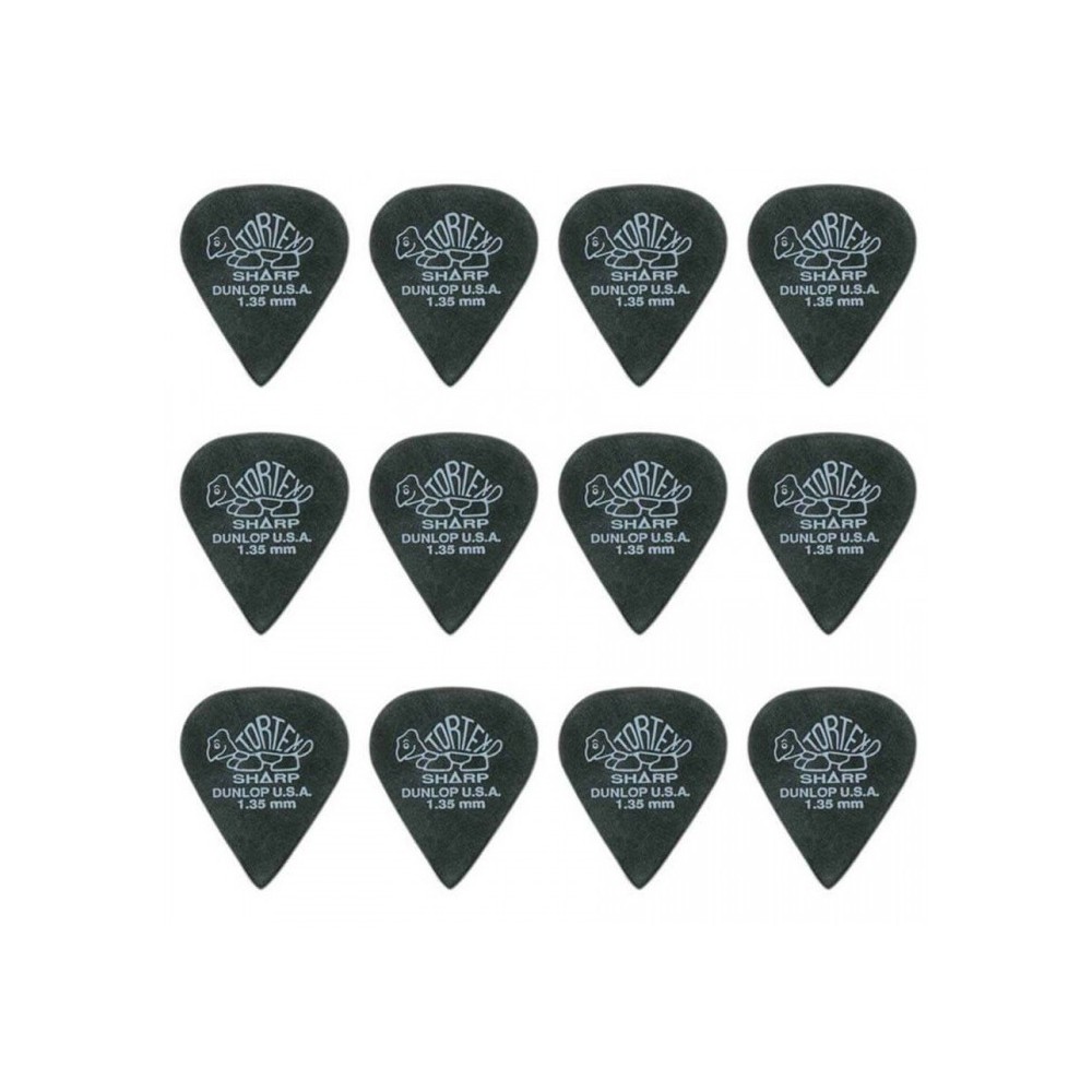 Dunlop Tortex Sharp 1,35mm Gris (Pack 12)