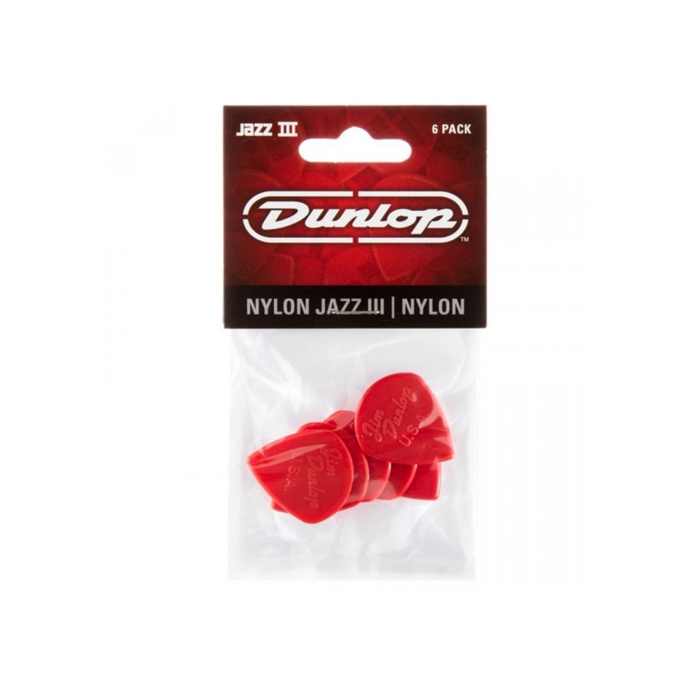 Dunlop Jazz III Nylon 1,38mm Roja (Pack 6)