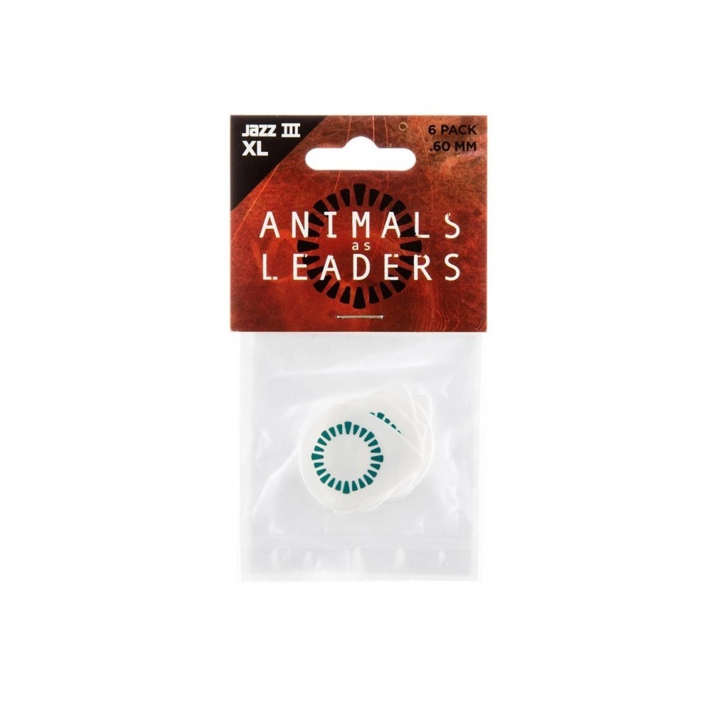 Dunlop Tosin Abasi Tortex Animals as Leaders Jazz III Blanco 0,60mm (Pack 6)