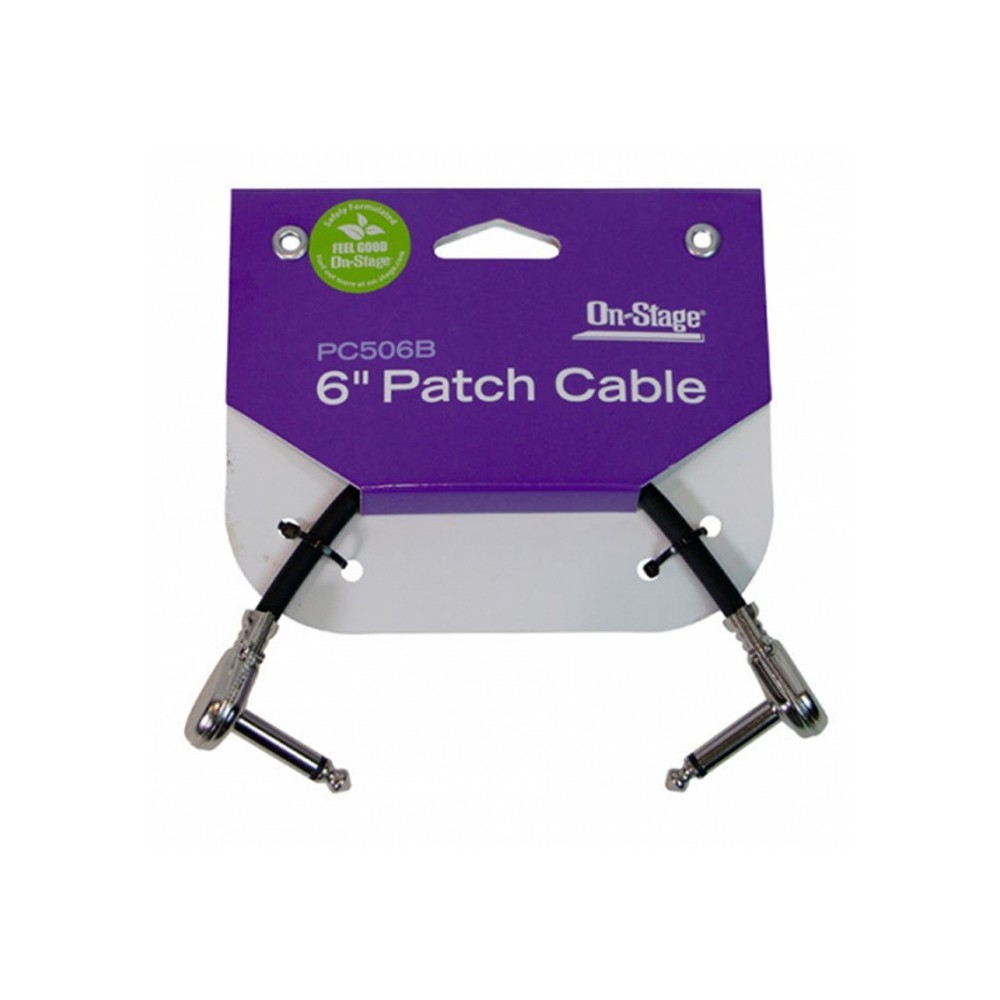 On Stage PC506B Cable Pedales J/J plano 15cm Negro