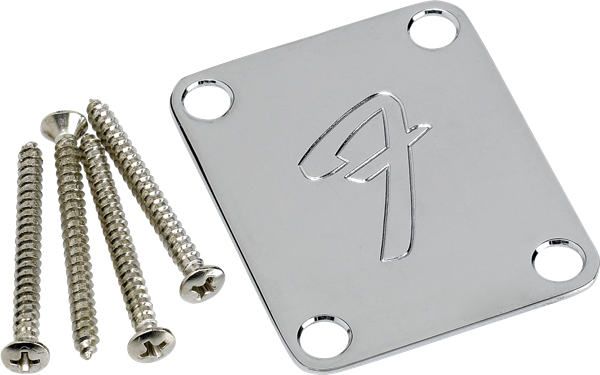 Fender Placa Guitarra Vintage F Chrome