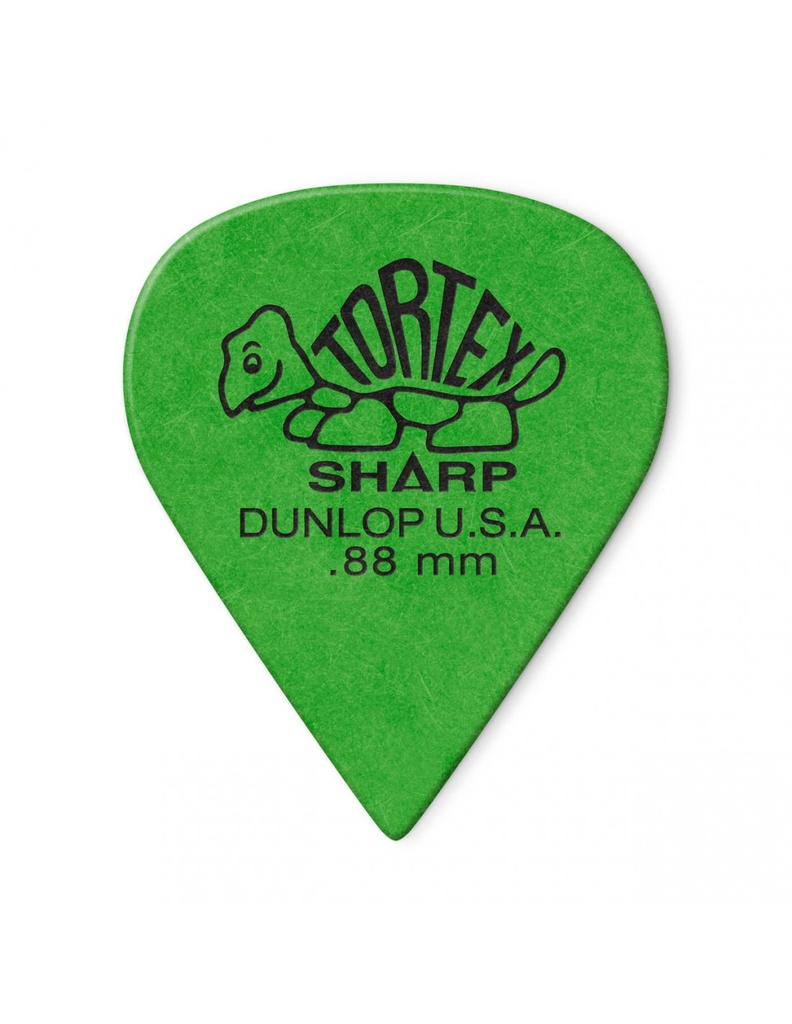 Dunlop Tortex Sharp 0,88 Verde (Bolsa 72 Uds)