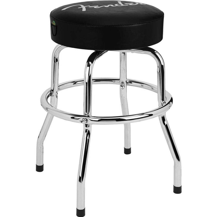 Fender Spaghetti Logo Pick Pouch Barstool Black/Chrome 24&quot;