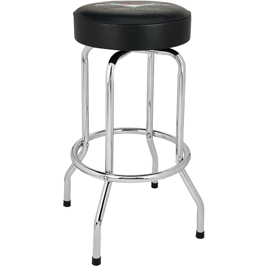 Fender Custom Shop Chevron Logo Barstool Black/Chrome 30"