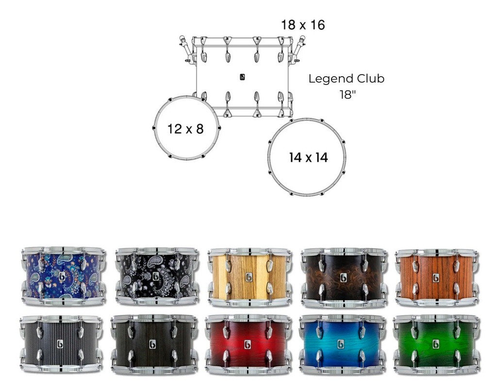 British Drum Co. Legend Club Kit  18&quot; LEG-18-CB