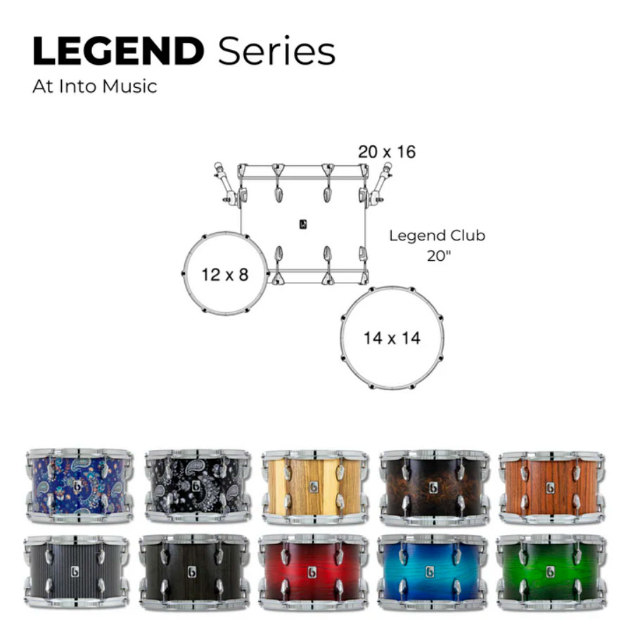 British Drum Co. Legend Club Kit  20" LEG-20-CB