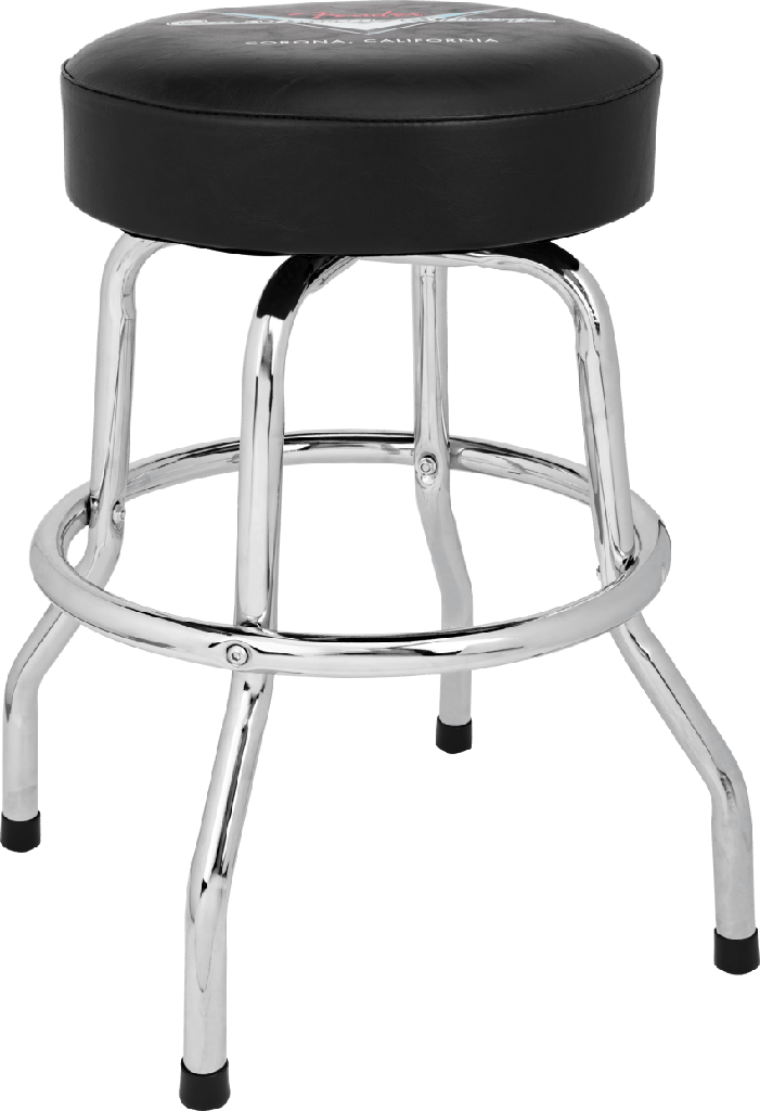 Fender Custom Shop Chevron Logo Barstool Black/Chrome 24&quot;