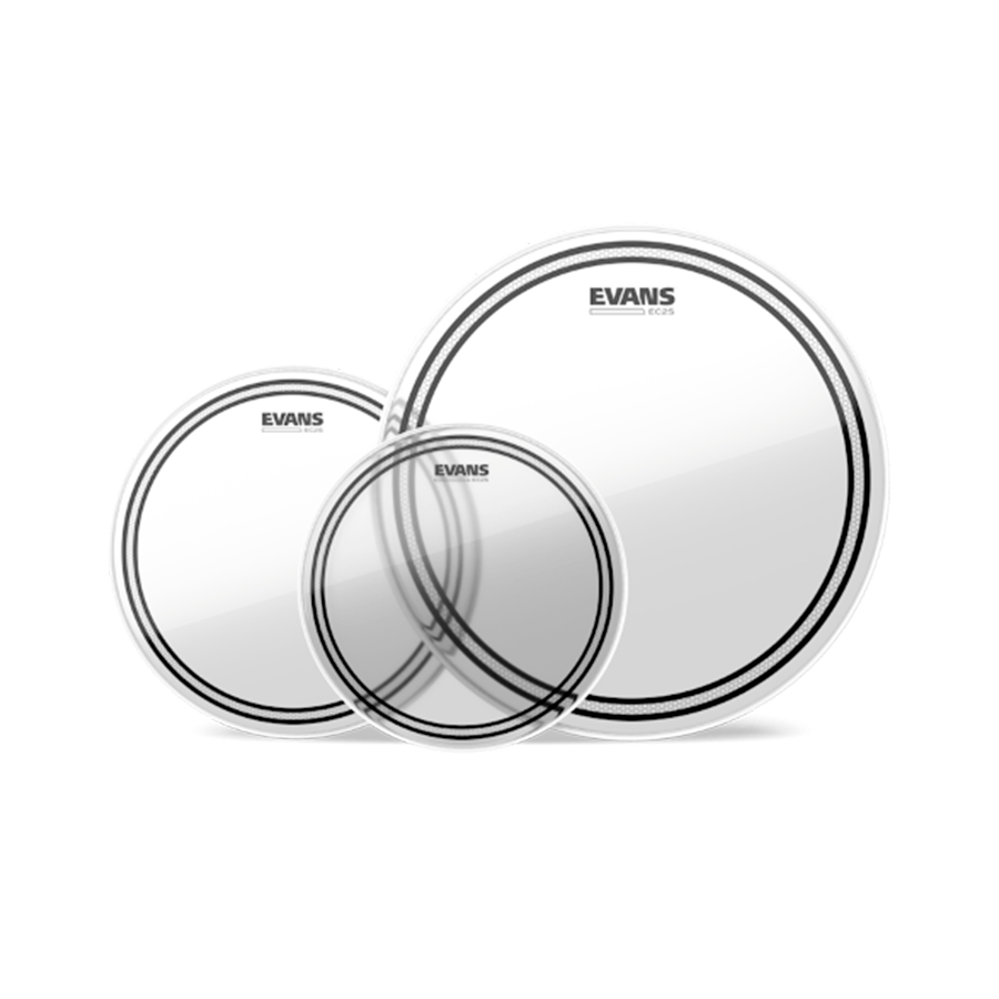 Evans EC2 Clear Pack (10", 12",14") ETP-EC2SCLR-F