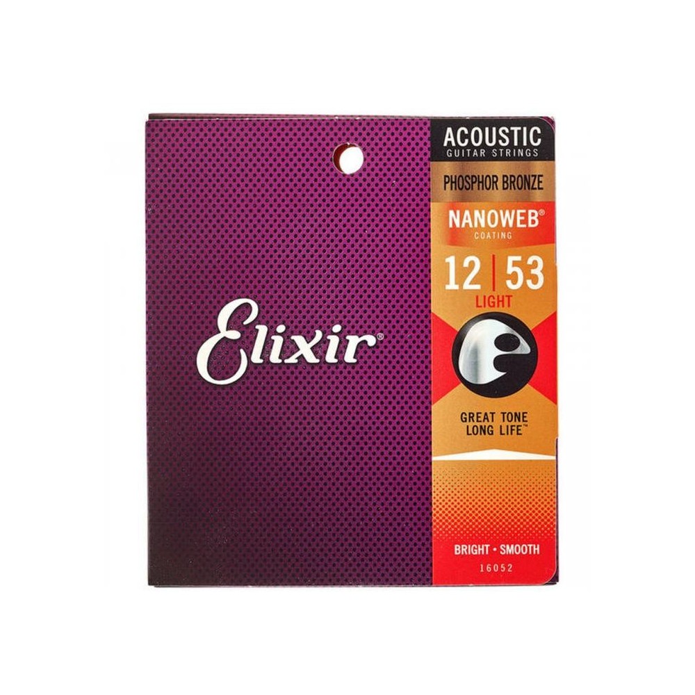 Elixir Nanoweb Light Phosphor Bronze Acústica (12-53)