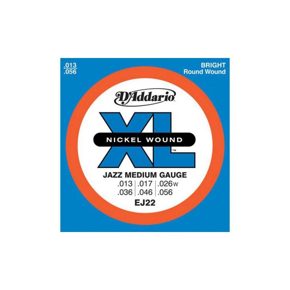 DAddario EJ22 (13-56) XL Nickel Wound Jazz Medium