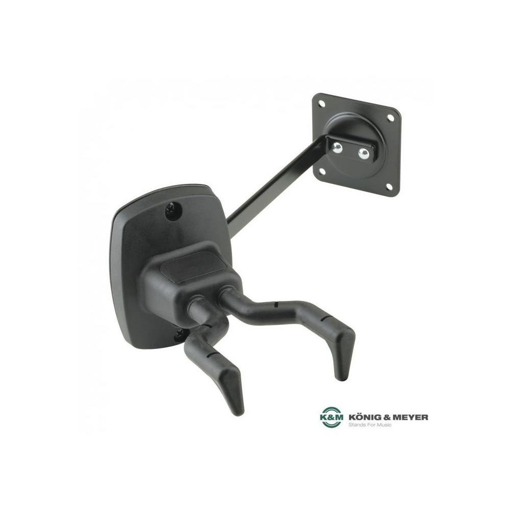 Soporte Guitarra KM-16245 Pared  Negro con Sistema de Seguridad.