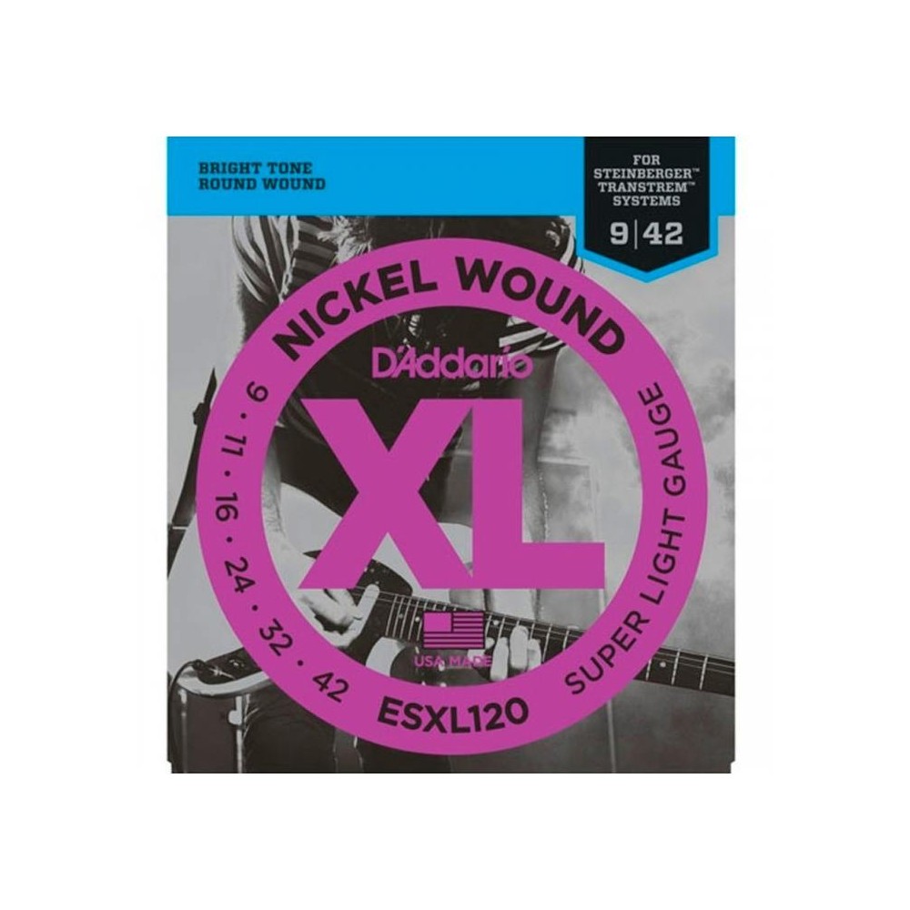 DAddario ESXL120 (09-42) XL Nickel Wound Super Light Doble Bola