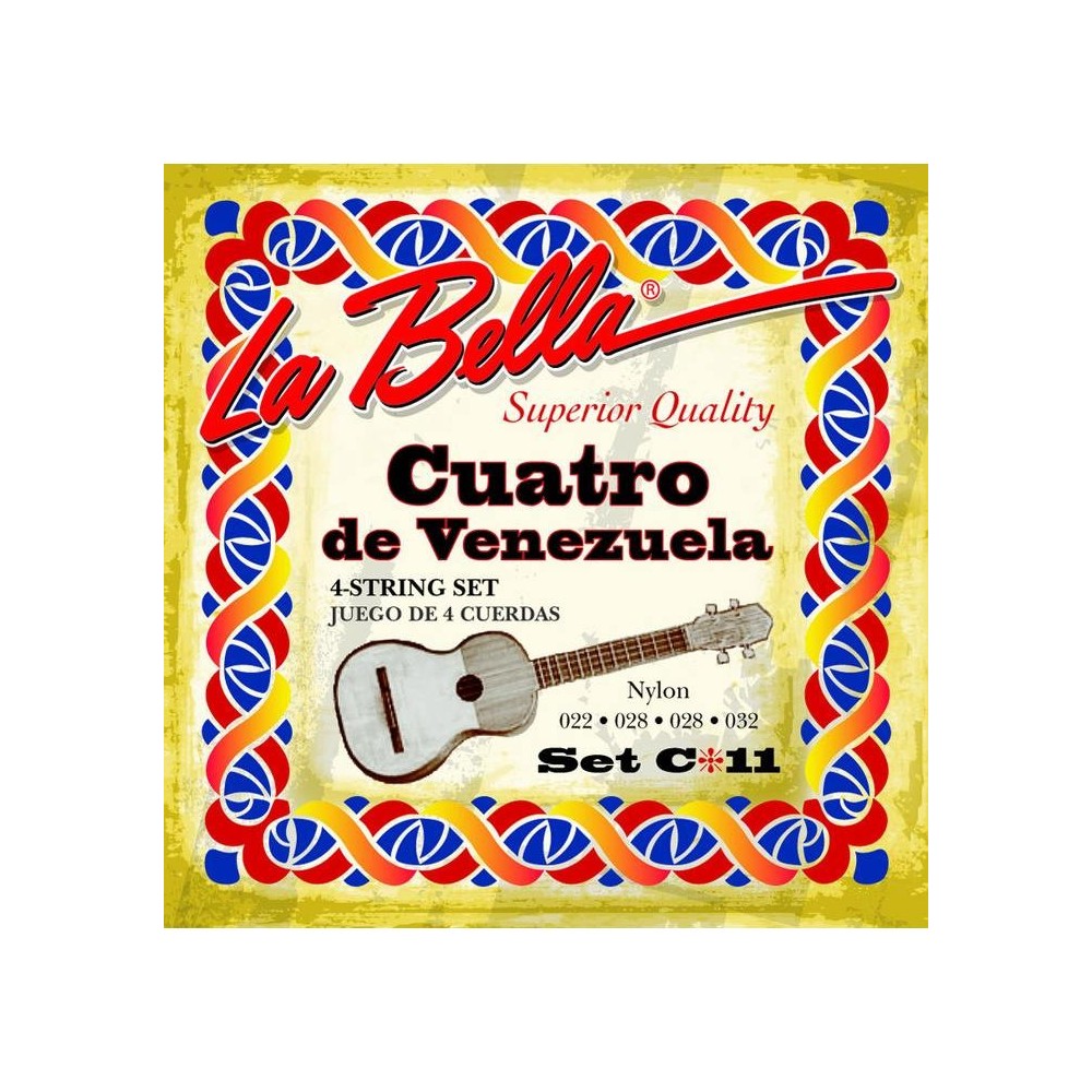 La Bella C11 Juego Cuerdas Cuatro Venezolano