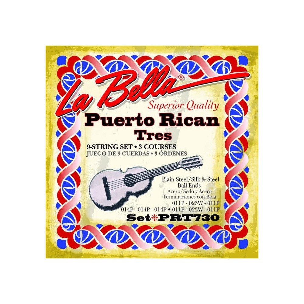 La Bella PRT730 Juego Cuerdas Tres Puerto Rico