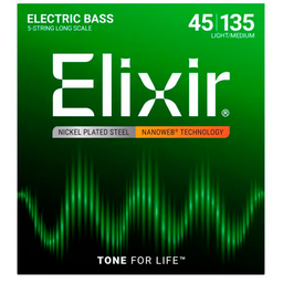[JUEGBAJELX008] Elixir Nanoweb 5-Str. Light/Med (045-135)