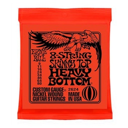 [JUEGELEERN030] Ernie Ball 2624 Skinny Top Heavy Bottom Slinky (09-80) 8 Cuerdas