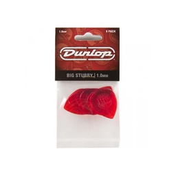 [PUASGUIDUN123] Dunlop Stubby Big Escudo 1,00mm Roja (Pack 6)