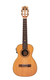 [UKULVARLHO078] Leho Spalted Maple Tenor LHUT-CMF-E Electrificado tapa de Abeto macizo con funda