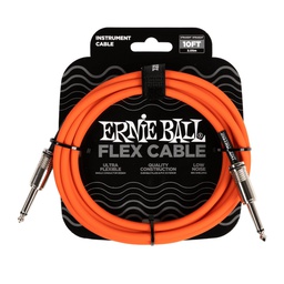 [CABLGUIERN019] Ernie Ball Flex Jack-Jack SS 3m Naranja