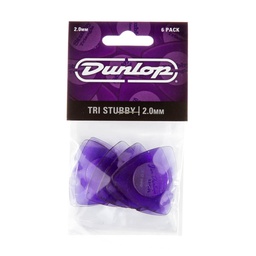 [PUASGUIDUN195] Dunlop Stubby Triangle 2,00mm Morada (Pack 6)