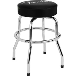[BANQGUIFEN002] Fender Spaghetti Logo Pick Pouch Barstool Black/Chrome 24&quot;