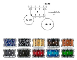 [BATEPERBRIT008] British Drum Co. Legend Club Kit  18&quot; LEG-18-CB