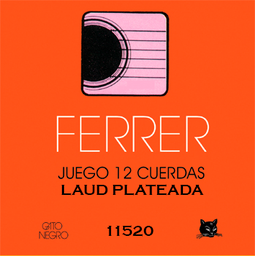 [JUEGLAUGAT001] Gato Negro Juego Laúd Acero Dobles