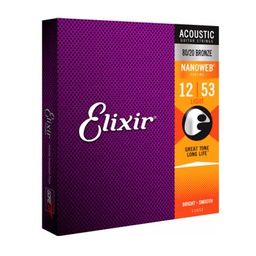 [JUEGGUIELX006] Juego Cuerdas Elixir Acustica (12-53) Nanoweb Light