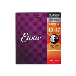 [JUEGGUIELX017] Elixir Nanoweb Light 12 Cuerdas Acústica (10-47)