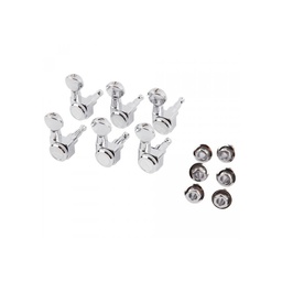 [CLAVGUIFEN013] Fender Clavijero Locking Tuners Chrome Vintage Buttons
